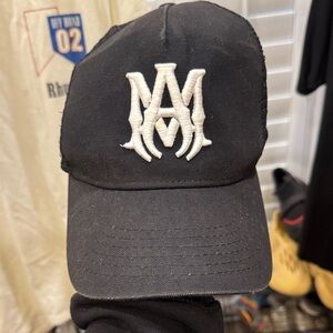Amiri Black Cap with White Logo